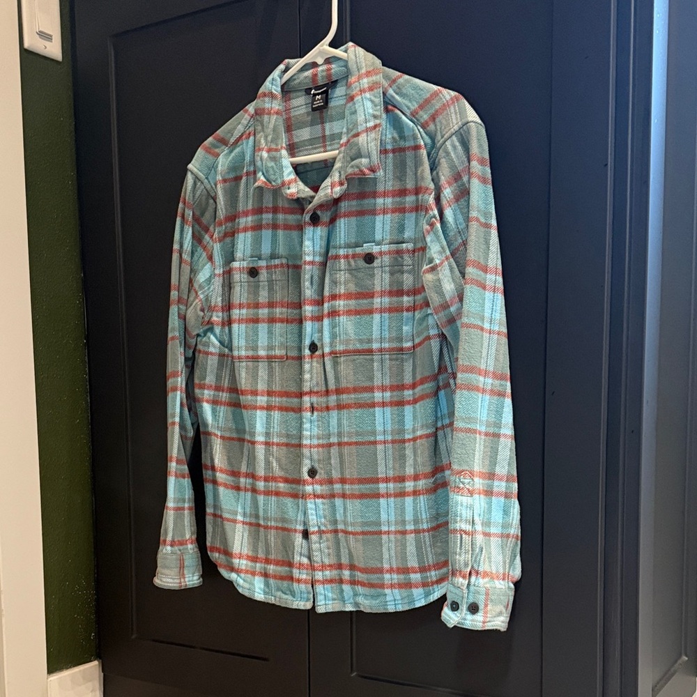 Cotopaxi Teal and Rust Plaid Casual Shirt